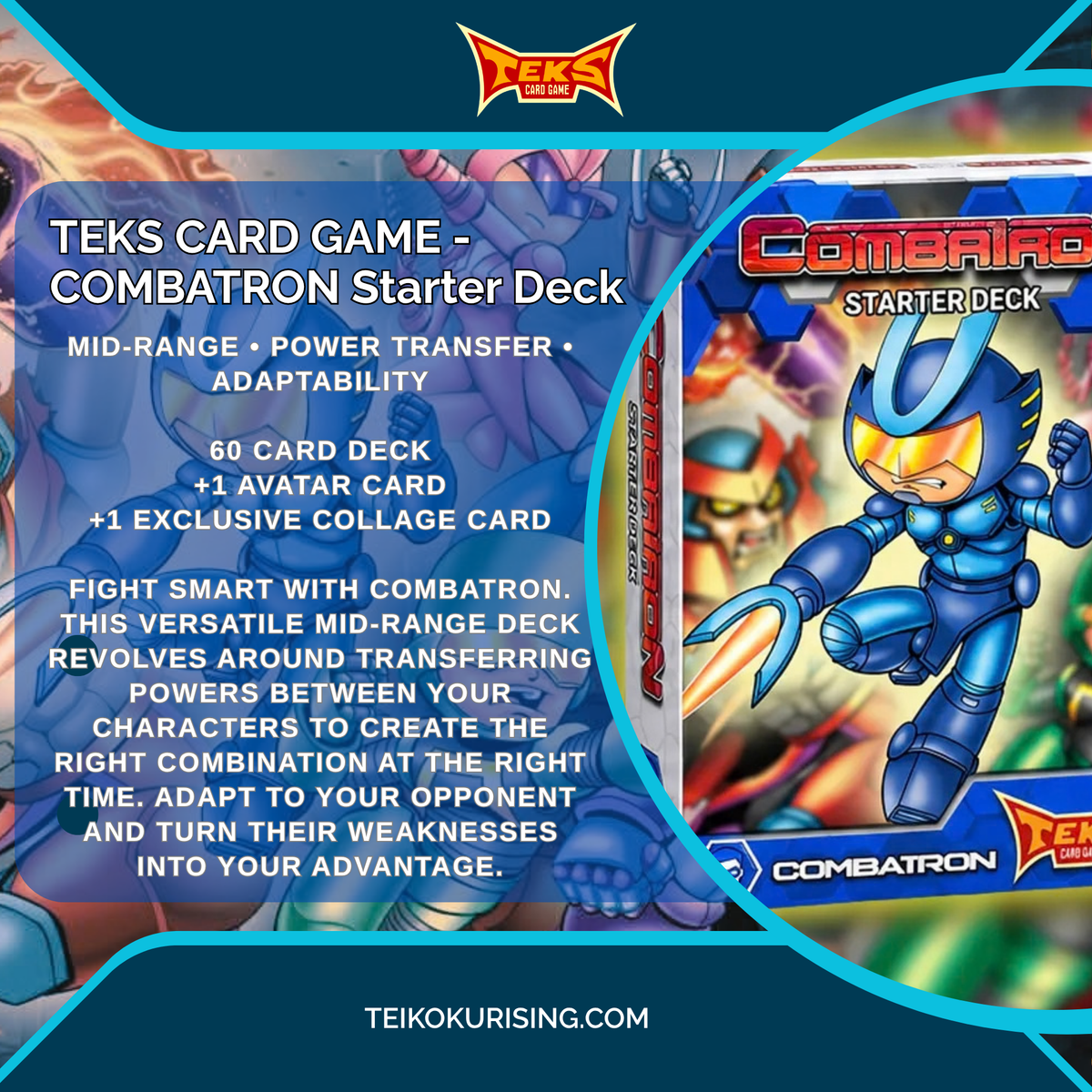 PRE-0RDER TEKS CARD GAME COMBATRON STARTER DECK