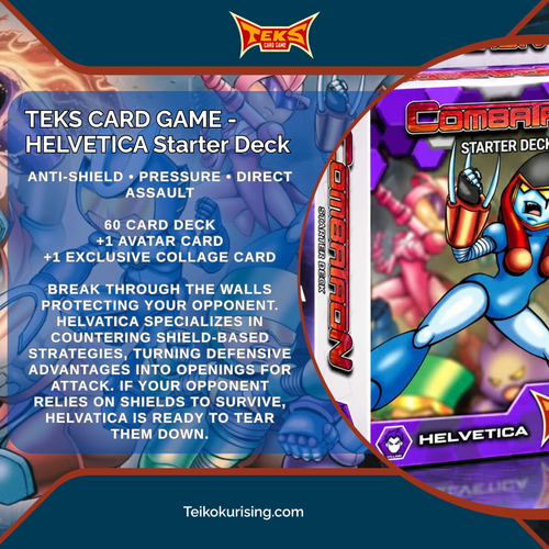 PRE-0RDER TEKS CARD GAME COMBATRON - HELVETICA STARTER DECK